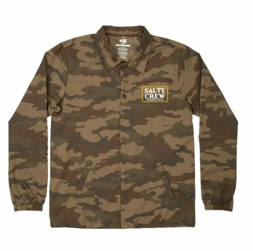 Salty Crew Deckhand Coaches Jacket- Camo
