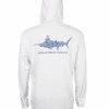 Aftco Jigfish Hooded Performance Shirt - White -AFTCO Shop AFTCOJIGFISHBACK