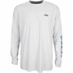 Aftco Jigfish UV Protection LS Fishing Shirt - White