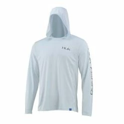 Huk ICON X Hoodie Long Sleeve Tech Tee -AFTCO Shop H1200139 451 F A
