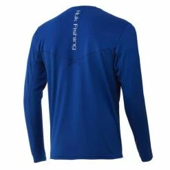 Huk ICON X Long Sleeve Tech Tees -AFTCO Shop HUK Huk Icon X LS H1200138 457 Huk Blue Back
