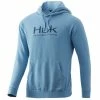 Huk Performance Fishing Hoodie -AFTCO Shop HUK Performance Fishing Hoodie H1300069 469 Dusk Blue Front Hero 2000x 22999.1631821134