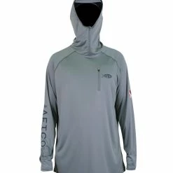 Aftco Jason Christine Hooded L/S Performance Shirt - Steel Heather