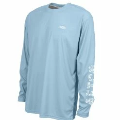 Aftco Jigfish LS Performance Shirt- Sky Blue