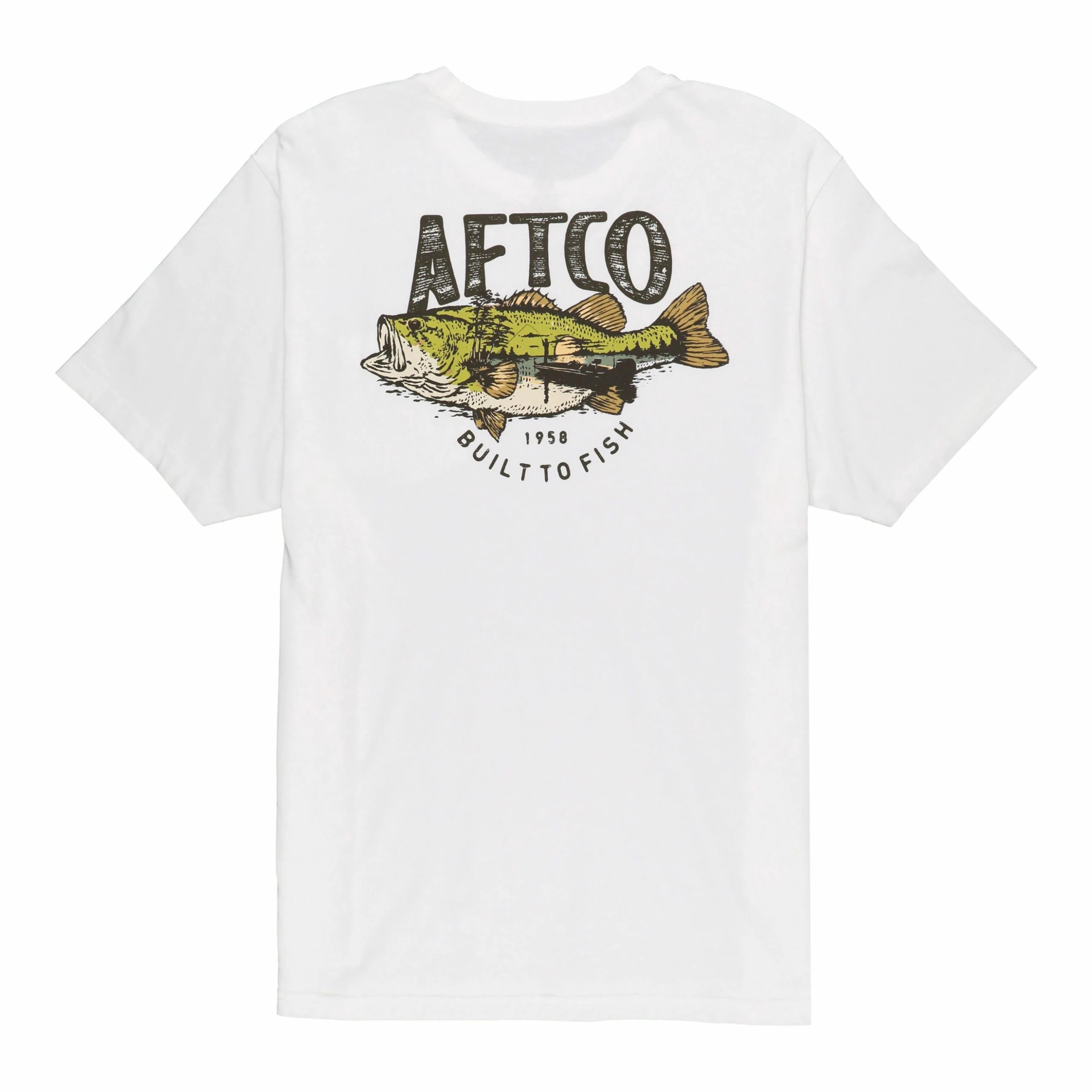 Aftco Wild Catch Short Sleeve Tee White 3 Aftco Wild Catch Short Sleeve Tee White
