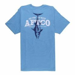 Aftco Weigh In Tuna SS T-Shirt - Azure Heather