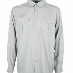 Aftco Rangle Vented Long Sleeve Shirt - Light Grey