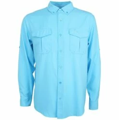 Aftco Rangle Vented Long Sleeve Shirt - Hazel Blue
