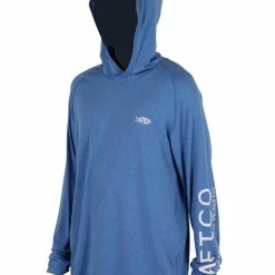 Aftco Samurai Sun Protection Hoodie - Nautical Blue Heather