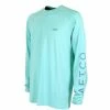 Aftco Samurai LS Sun Protection Shirt - Bahama Heather -AFTCO Shop Saamurai2BMAH