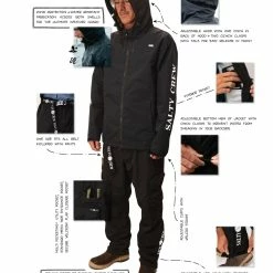 Salty Crew Pinnacle Black Pants 7 Salty Crew Pinnacle Black Pants -AFTCO Shop SaltyCrewPinnacleOuterwear scaled