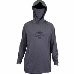 AFTCO Barracuda Geo Cool Hooded Long Sleeve Performance Shirt