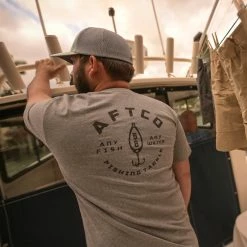 Aftco Westside Short Sleeve Tee Gun Metal Heather -AFTCO Shop westside tee 87013e0b e972 4f5c a5f9 27859f2d1988